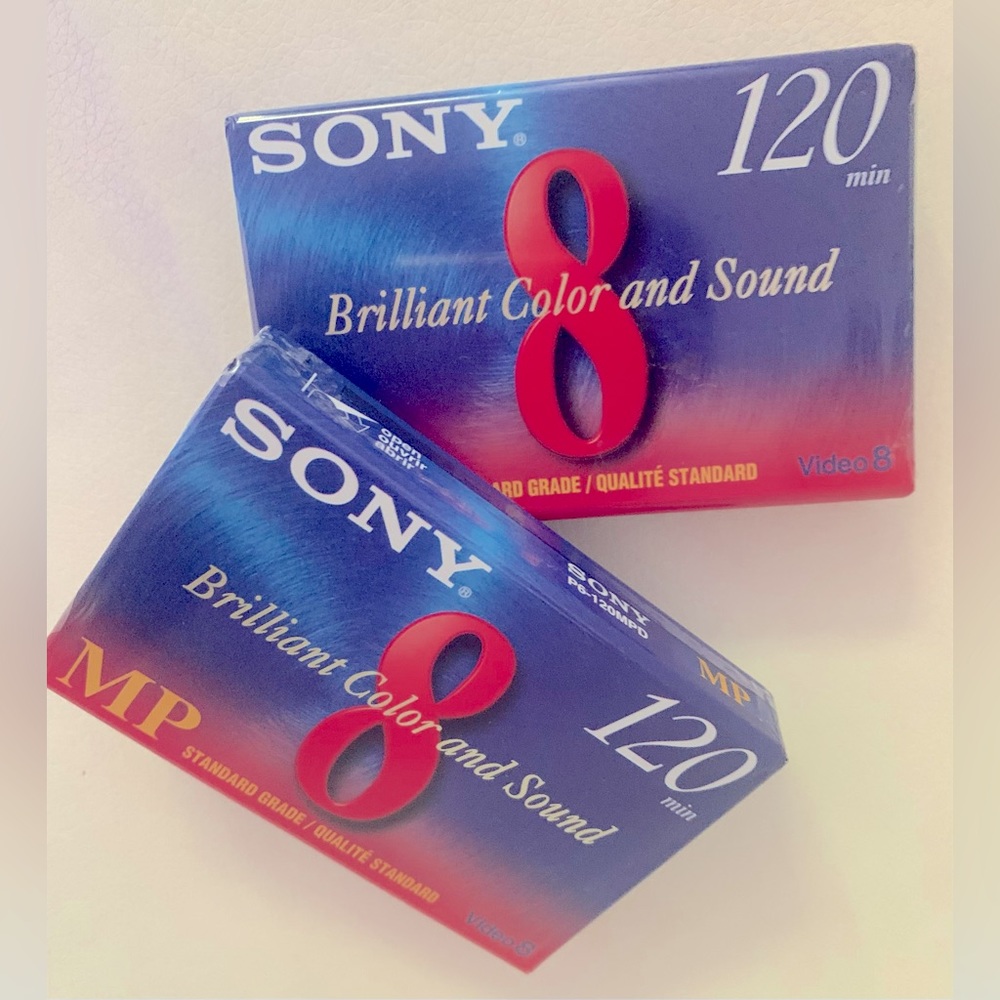 📼 Sony MP 8mm Video Cassette Standard Grade 120 min (2 Pack)